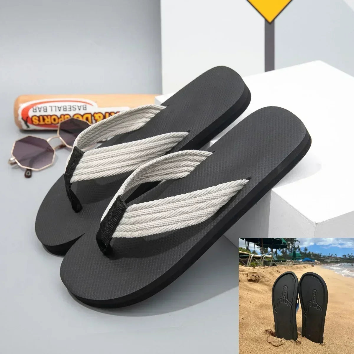 Middle Finger Flip Flops