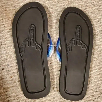 Middle Finger Flip Flops