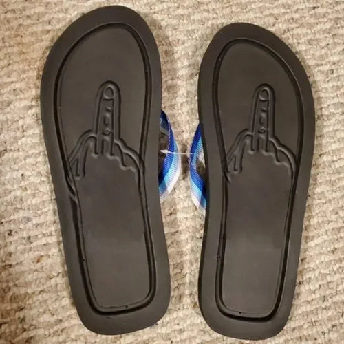 Middle Finger Flip Flops